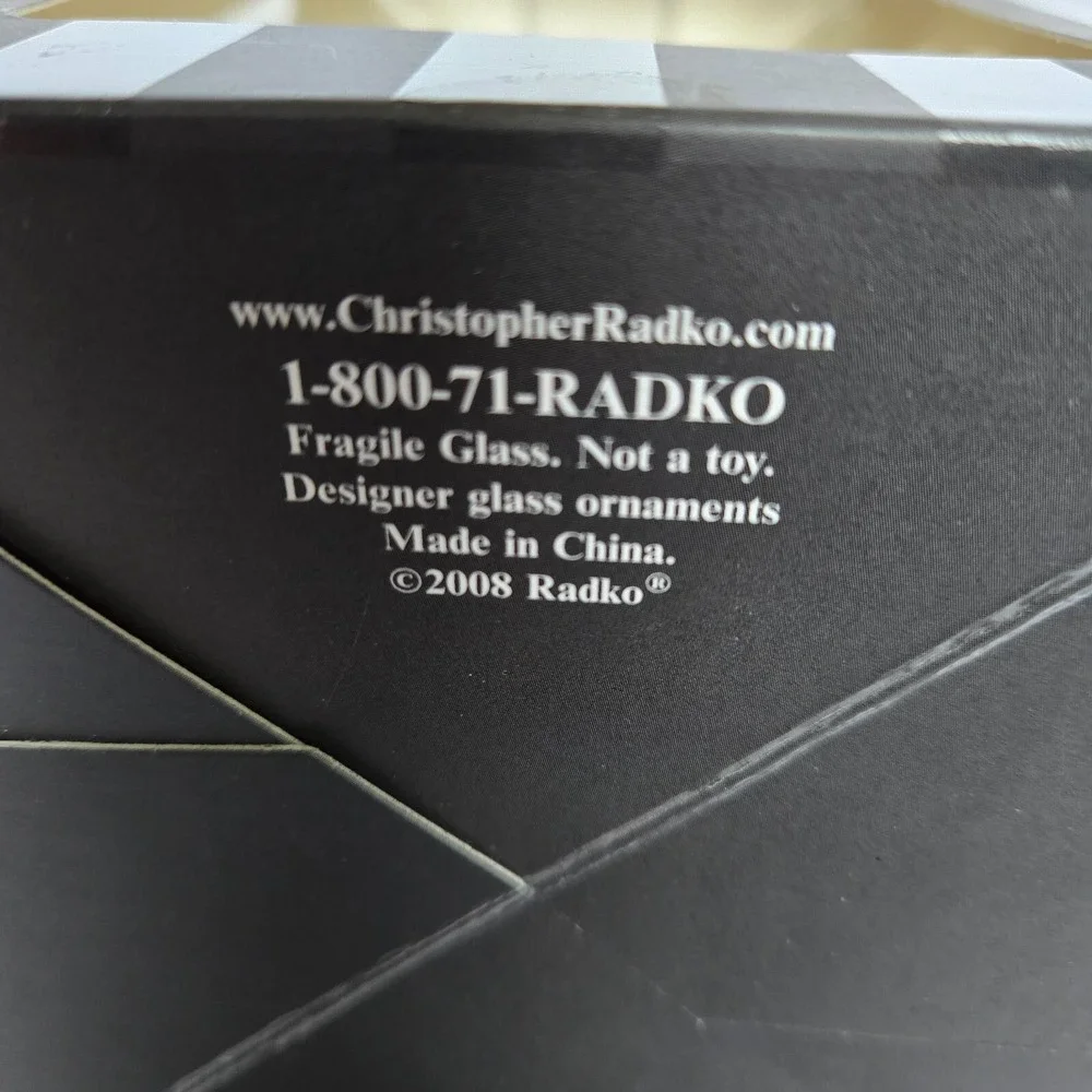 Christopher Radko Celebrations Glitter SNOWMAN 2008 Original Box‎ EUC